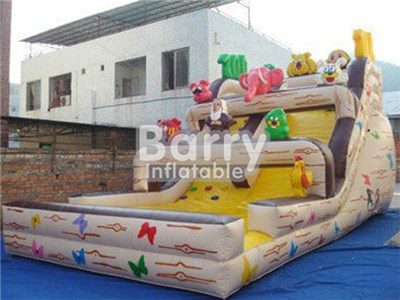 Lovely Kids Portable Cartoon Inflatable Slide With Factory Price BY-DS-046